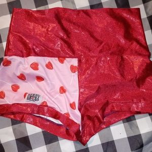 XL Valentines Booty Shorts Derby KISS